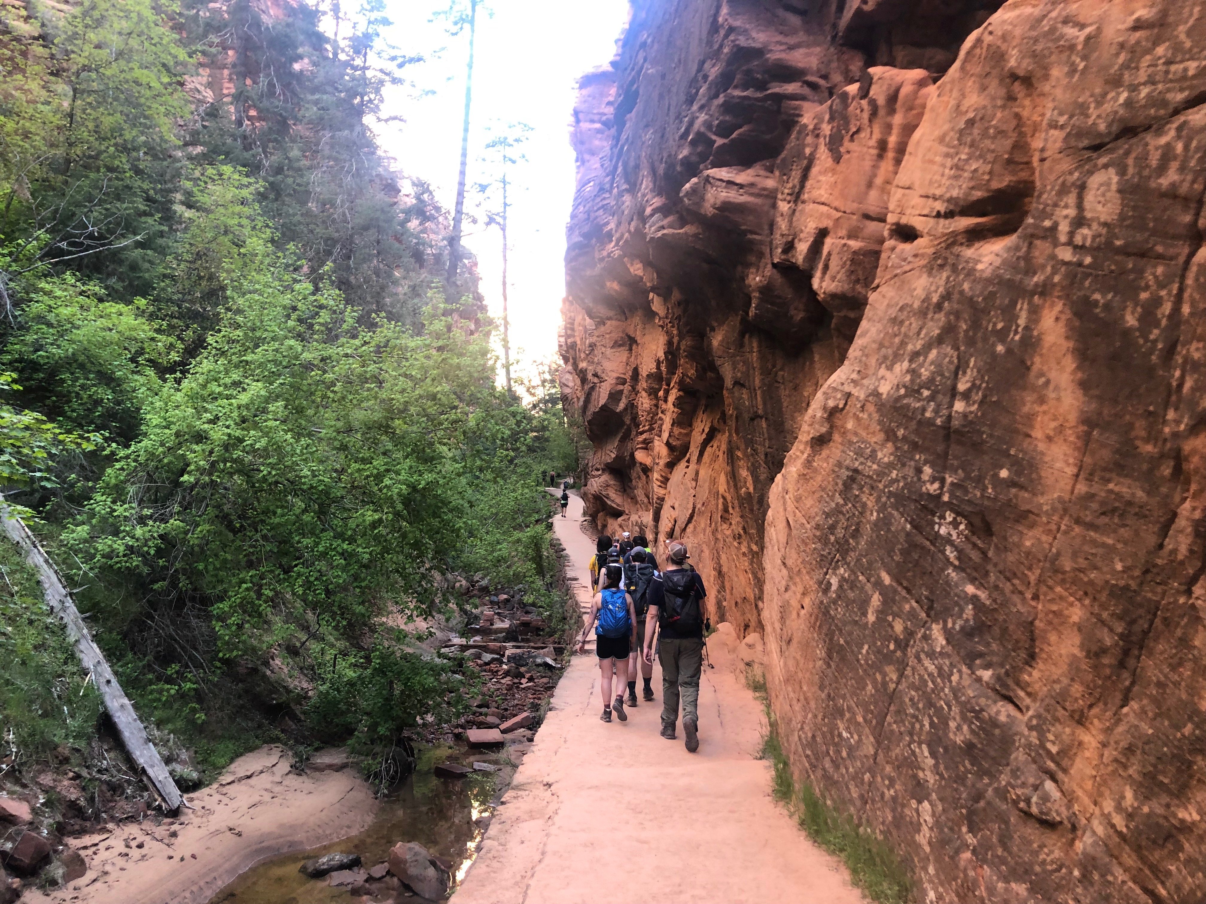 Refrigerator Canyon inside the Angels Landing hike.