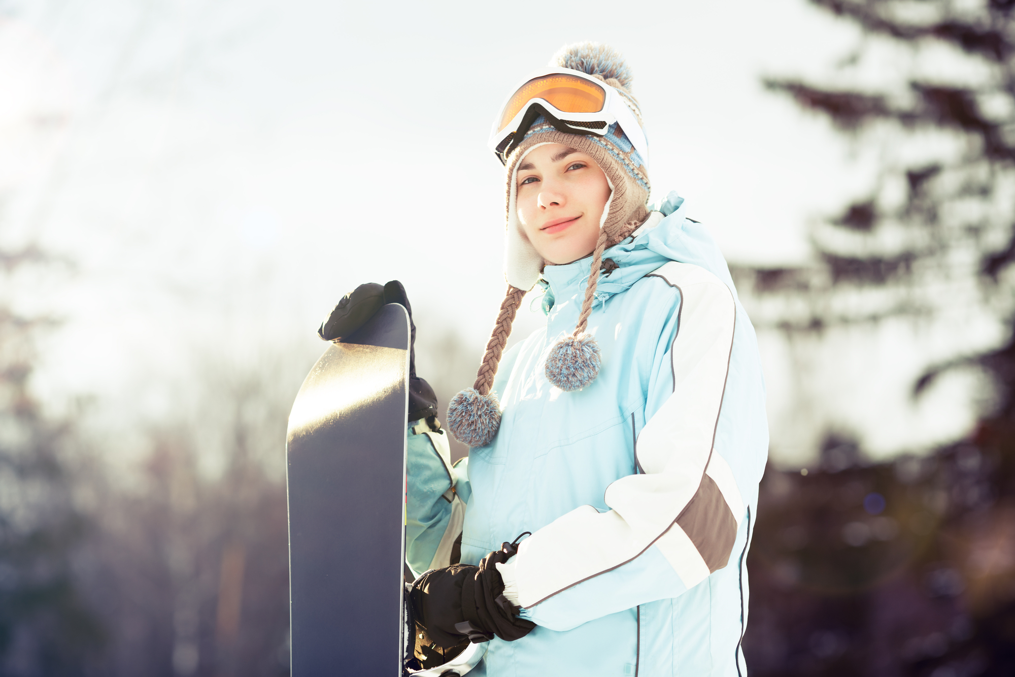 Ourdoor Sports Winter Ski Riding Windproof Warm Girls' Snowboard Gloves 